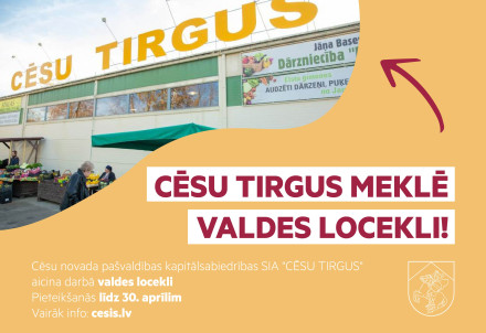 Aicinām darbā SIA "CĒSU TIRGUS" valdes locekli