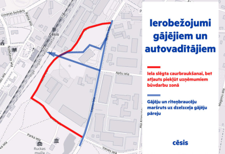 Satiksmes ierobežojumi Kaļķu un Vaives ielā būvdarbu laikā