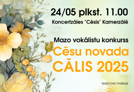 Notiks mazo vokālistu konkurss “Cēsu novada Cālis 2025"