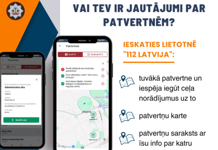 Lietotnē "112 Latvija" tagad pieejama informācija par tuvākajām patvertnēm