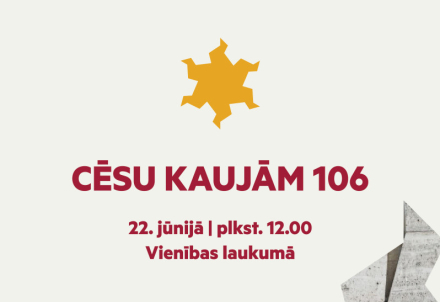 Aicinām uz Cēsu kauju 106. gadadienai veltītu piemiņas pasākumu