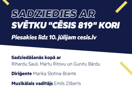 Piesakies un sadziedies ar mūziķiem Cēsu svētku korī