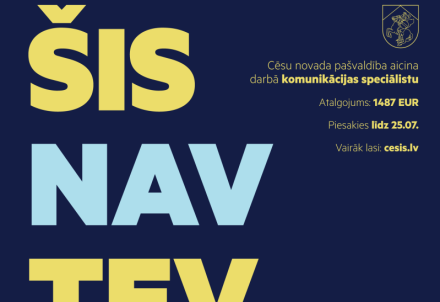 Cēsu novada pašvaldība aicina darbā komunikācijas speciālistu