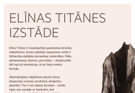 Elīnas Titānes izstāde Cēsu Pils parkā