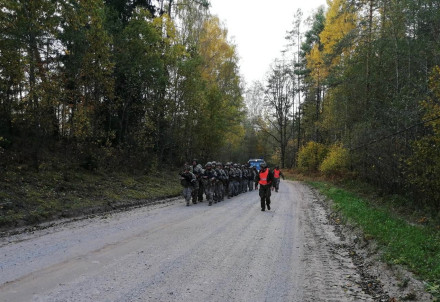 Cēsu pilsētas apkārtnē notiks Nacionālo bruņoto spēku Instruktoru skolas forsētais maršs