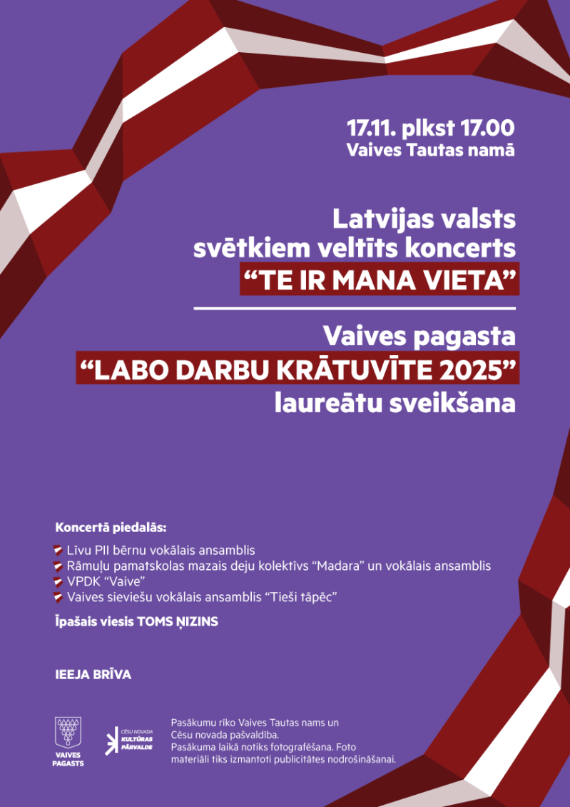 Vaives pagasta iniciatīvas "Labo darbu krātuvīte" laureāti