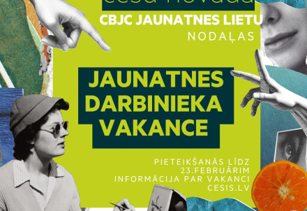 Aicinām darbā jaunatnes darbinieku