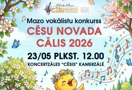 Piesaki dalībai konkursā savu mazo vokālistu konkursā "Cēsu novada Cālis 2026"