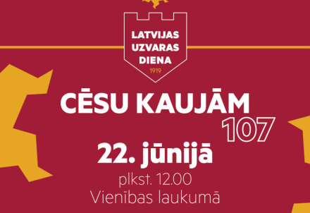 Aicinām uz Cēsu kauju 107. gadadienai veltītu piemiņas pasākumu