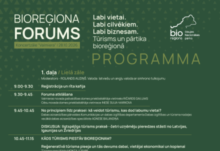 Izsludināta trešā Bioreģiona foruma programma
