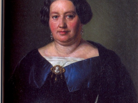 Frederikes Elizabetes Reieres ( dz. Langes) portrets. Autors Juliuss Dērings. No 1848. gada skices gleznota 1884.g. Audekls, eļļa. 78x64. Foto: Mārcis Stumbris, 2007. Publicēta žurnālā Mākslas vēsture un teorija 2007. g. nr.9 , 69. lpp.