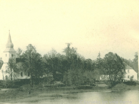 Āraišu baznīca un mācītājmuiža 20. gs. sākumā