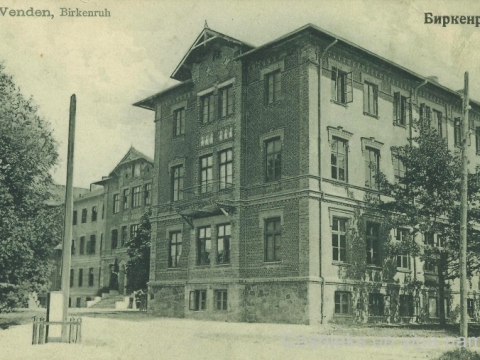 Pastkarte - Bērzaines ģimnāzija, 20. gs. sākums; CM 39611