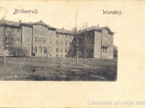 Vidzemes zemes ģimnāzijas ēka Bērzainē pie Cēsīm, 20. gs. sākums