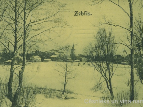 Cēsu panorāma no rietumiem, 20. gs. sākums