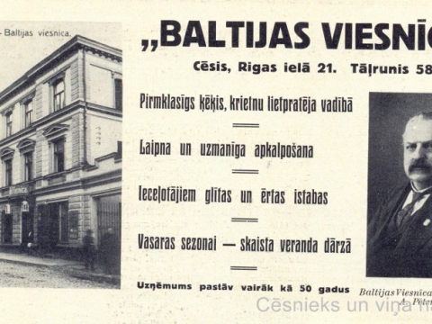 A. Pētersona "Baltijas Viesnīcas" reklāma iespiesta grāmatā "Latvijas darbinieku galerija 1918-1928" (Rīgā: "Grāmatu Draugs", 1929.g.), jo A. Pētersons finansiāli atbalstīja grāmatas izdošanu.